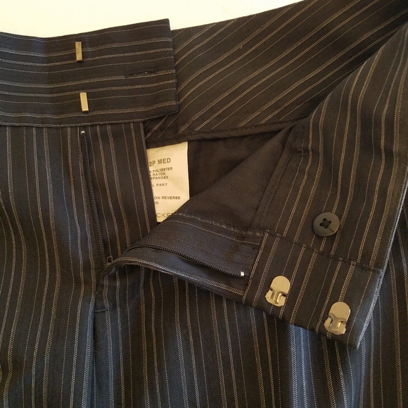 Dockers Petites Women's Mid Rise Curvy Black Gray Stripes April Pants  Size 12P - Picture 15 of 15